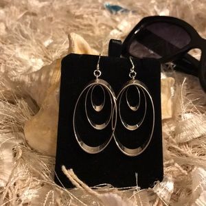 Sterling silver dangling earrings